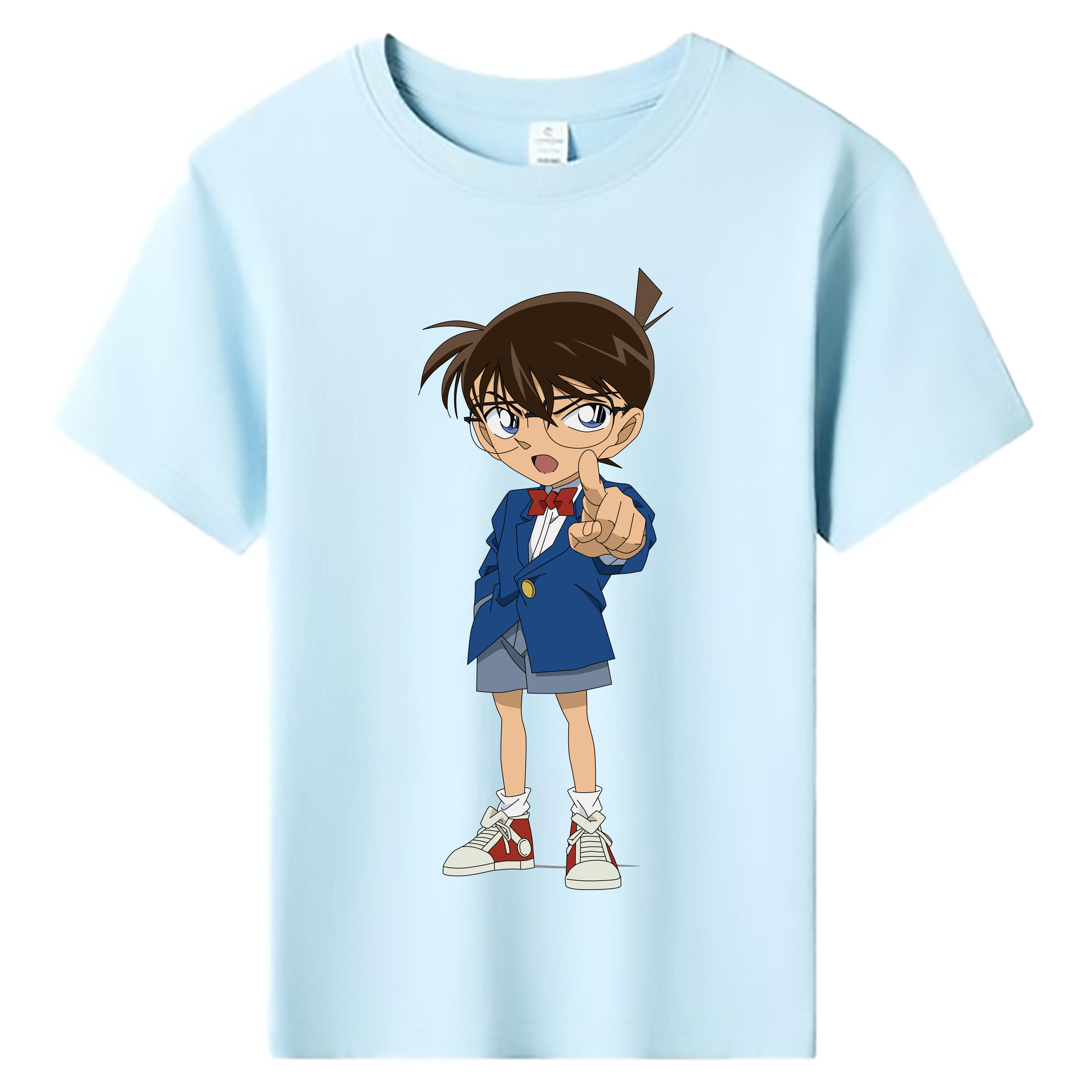 （画像用） 名探偵コナン 江戸川 コナン Detective Conan Conan Edogawa 綿100％キッズTシャツ（フロントプリント）